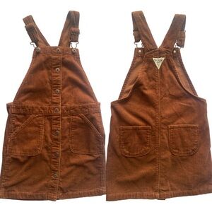 OshKosh B’gosh Rust Brown Corduroy Overalls‎ Girl’s Dress Size 10